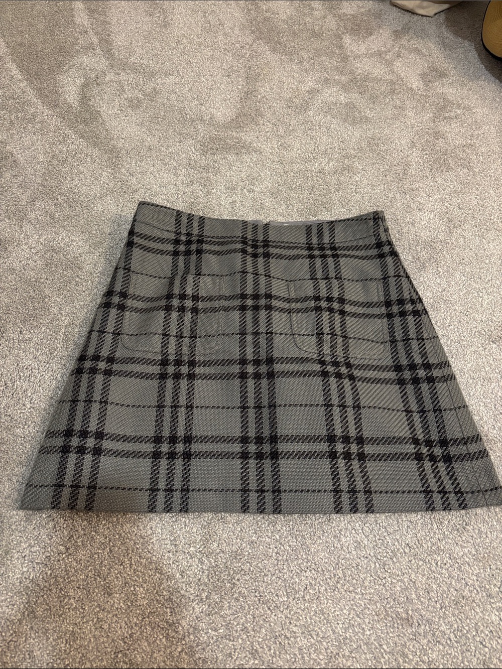 J Crew Gray Plaid Mini Skirt - Women's